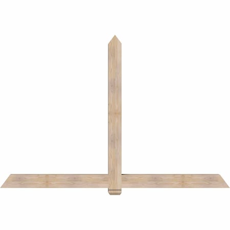 Ekena Millwork Eugene Smooth Timber Gable Bracket, Douglas Fir, 96"W x 64"H x 5 1/2"D x 5 1/2"F, 16/12 Pitch GBW096X64X0606EUG00SDF